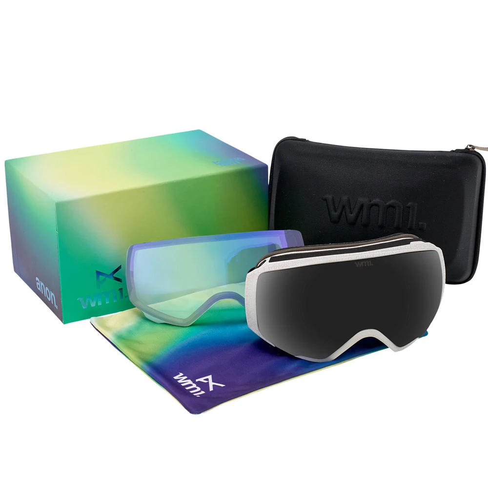 Anon WM1 Mit Zweitscheibe Snowboard-Brille Svarovski/Dark Smoke + Blue Lagoon Damen 4 Anon WM1 Mit Zweitscheibe Snowboard-Brille Svarovski/Dark Smoke + Blue Lagoon Damen – Bild 4