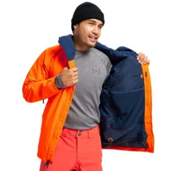 Burton [ak] Gore-Tex Cyclic Schneejacke Clownfish Orange/Dress Blue Herren -PICT Snow Geschaft burton ak gore tex cyclic jacket 10002108802 04 gross