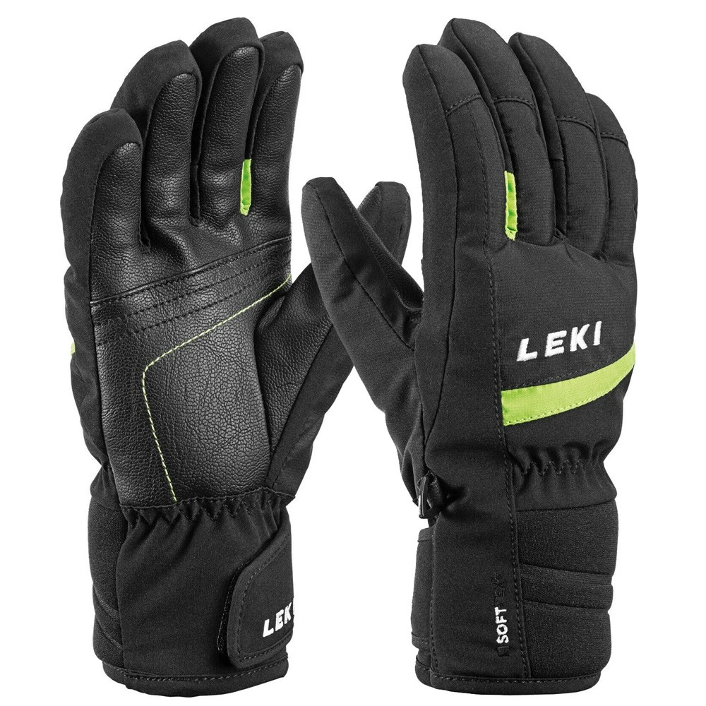 Leki Max Junior Kinderhandschuhe Black/Lime Kinder 1 Leki Max Junior Kinderhandschuhe Black/Lime Kinder