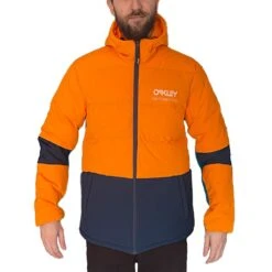 Oakley Crab Cooker DWR Schneejacke Orange/Blau Herren