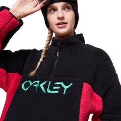 Oakley TNP Sherpa Fleece Fleecepullover Black/Rubine Damen -PICT Snow Geschaft oakley tnp womens sherpa fleece foa500006 9br 02 gross