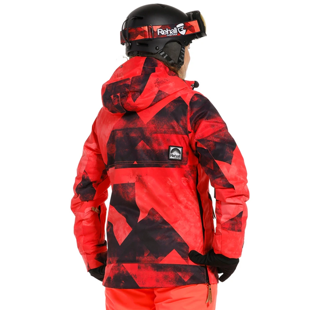 Rehall Frida-R Skijacke Graphic Mountains Red/Pink Damen 3 Rehall Frida-R Skijacke Graphic Mountains Red/Pink Damen – Bild 3
