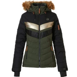 Rehall Karina-R Skijacke Olive Melange Damen -PICT Snow Geschaft rehall karina 60017 4010 03 grossWHcst4spJAIM9