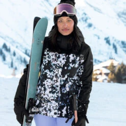 Roxy Jetty Block Snowboardjacke True Black/Black Flowers Damen 14 Roxy Jetty Block Snowboardjacke True Black/Black Flowers Damen -PICT Snow Geschaft roxy jetty block erjtj03357 kvj1 06 gross