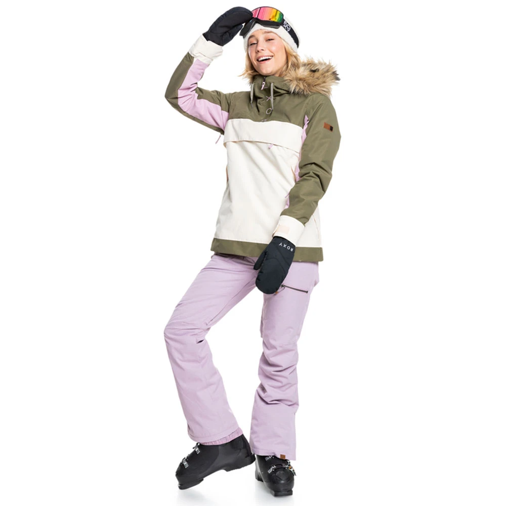 Roxy Shelter Skijacke Burnt Olive Damen 6 Roxy Shelter Skijacke Burnt Olive Damen – Bild 6