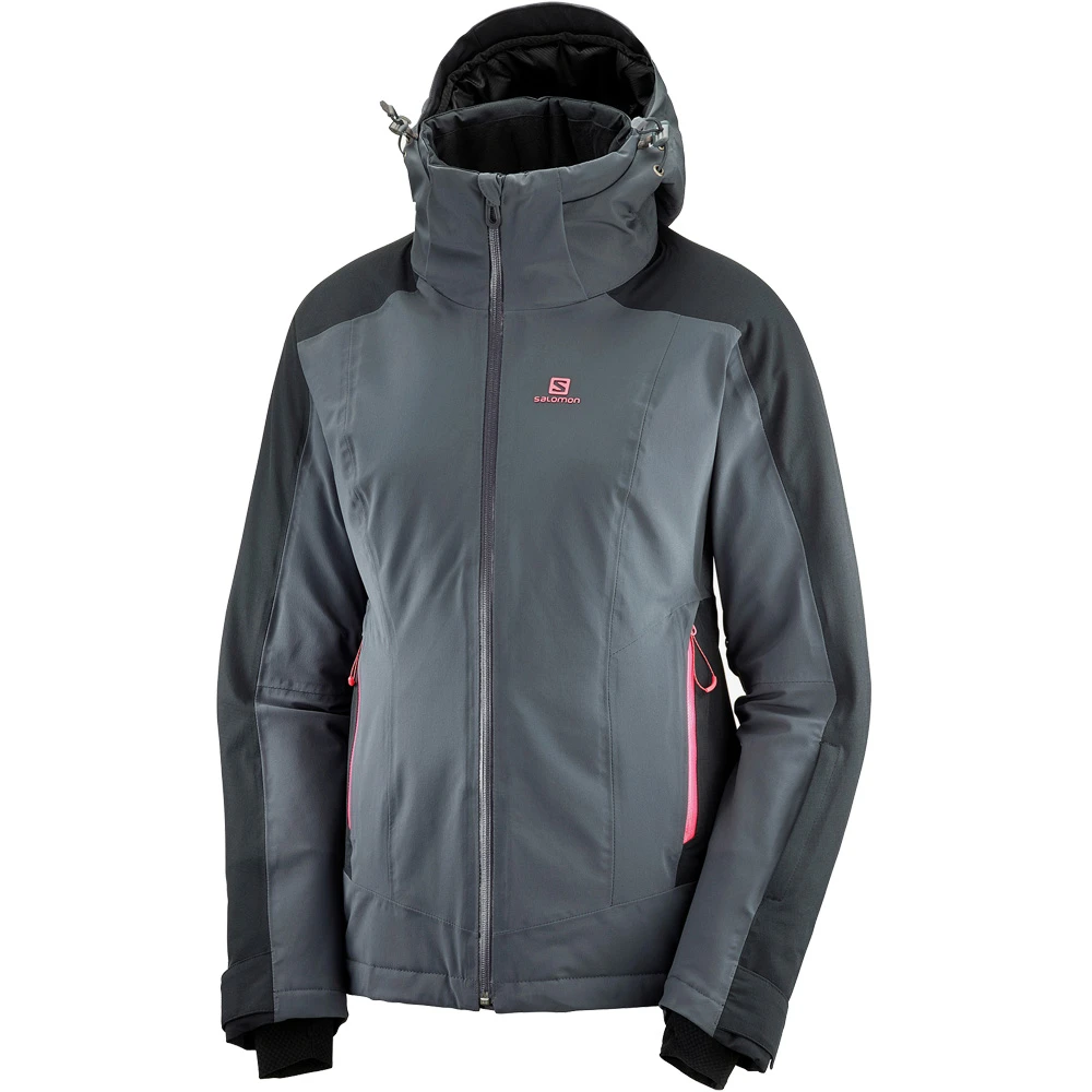 Salomon Brilliant Skijacke Ebony/Black Damen 3 Salomon Brilliant Skijacke Ebony/Black Damen – Bild 3