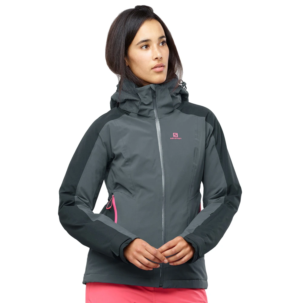 Salomon Brilliant Skijacke Ebony/Black Damen 1 Salomon Brilliant Skijacke Ebony/Black Damen