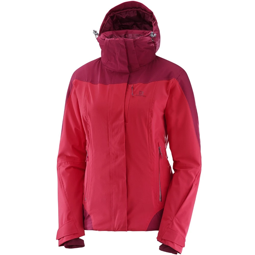 Salomon Icerocket Skijacke Jalapeno Red/Beet Red Damen 1 Salomon Icerocket Skijacke Jalapeno Red/Beet Red Damen