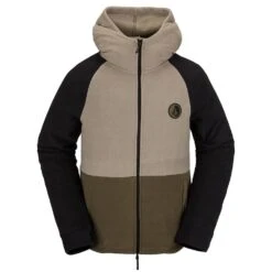 Volcom V-Science Full Zip Fleece Jacke Dark Khaki Herren